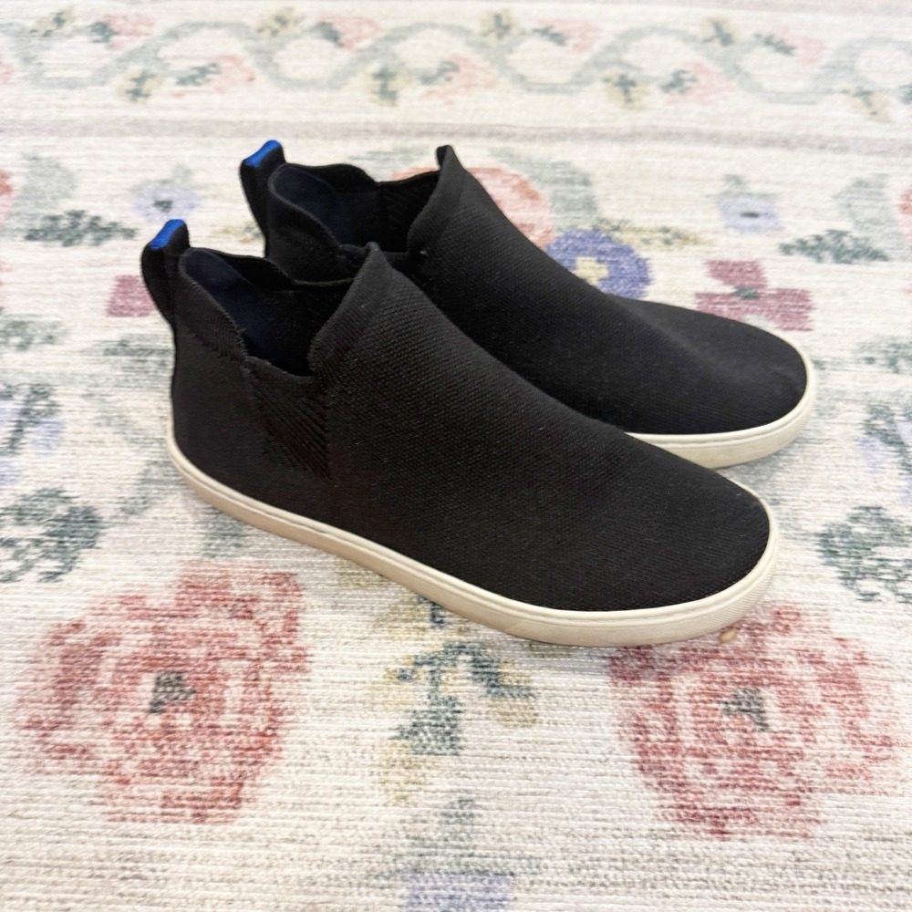 Rothys Womens Chelsea Ankle Boots Size 10 Black Slip On Sustainable Washable